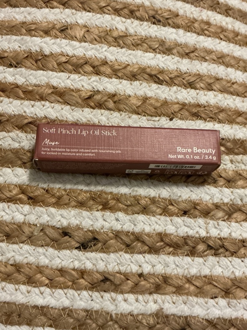 Rare Beauty Soft Pinch Lip Oil Stick - Muse (Neutral Pink-Brown Tube)